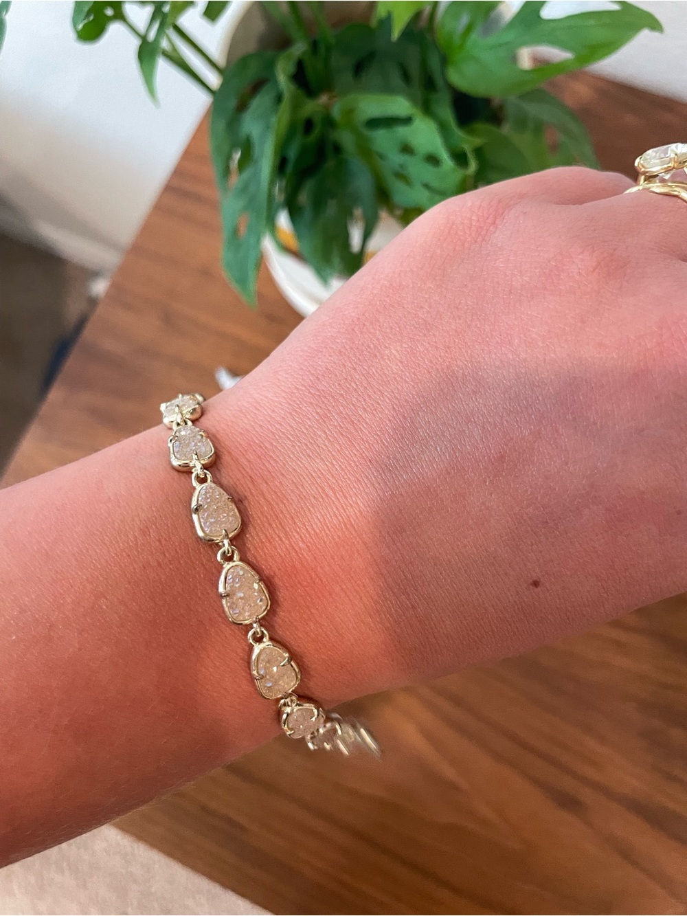 Kendra Scott Gold Iridescent Drusy Susanna Bracelet